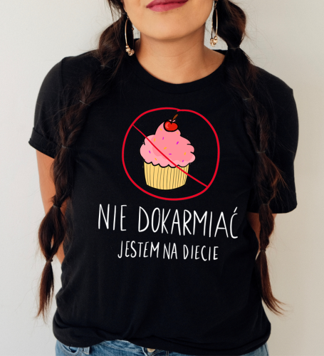 koszulka nie dokarmiać jestem na diecie.png