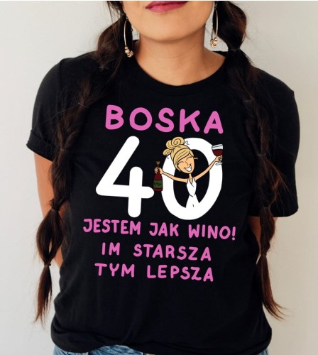 koszulka na czterdziestkę - jestem jak wino blond.jpg