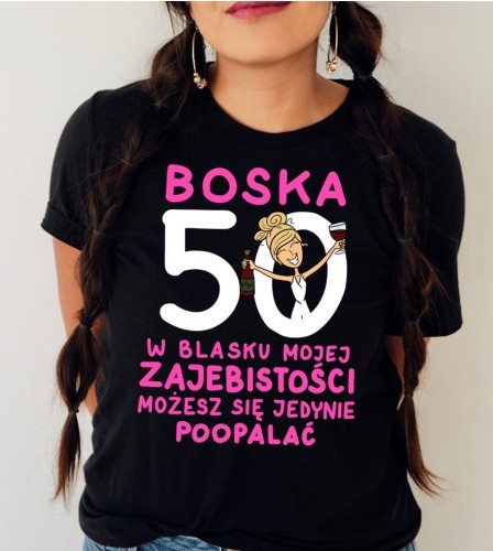 koszulka na pięćdziesiątkę - jestem jak wino blondynka b.jpg