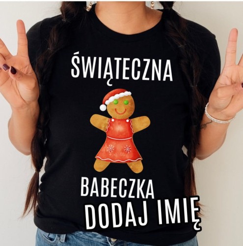 Świąteczna babeczka - koszulka z imieniem na święta
