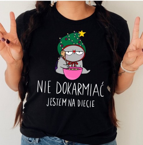 śmieszna ksozulka nie dokarmiać jestem na diecie na święta.jpg