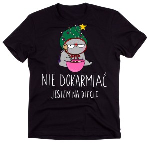 fajna koszulka nie dokarmiać jestem na diecie - świąteczna.jpg