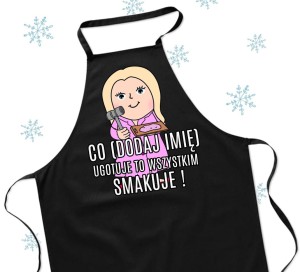 ŚMIESZNY FARTUCH NA PREZENT DLA BLONDYNKI Z IMIENIEM