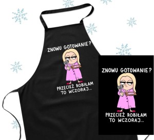 ŚMIESZNY FARTUCH NA PREZENT znowu gotowanie blondynka