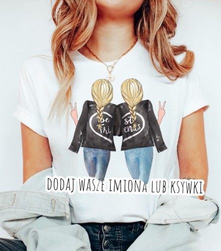 koszulka dla przyjaciółki best friends dla przyjaciółek dwie blondynki
