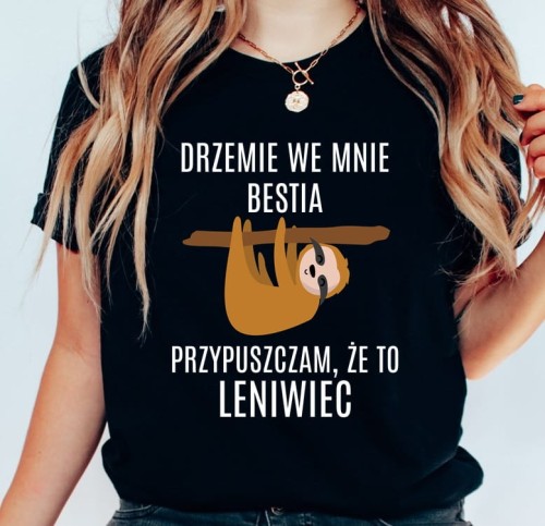 KOSZULKA Z LENIWCEM NA PREZENT.JPG