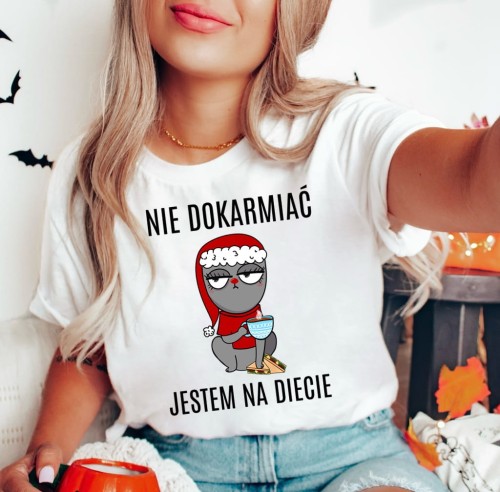 ŚMIESZNA KOSZULKA NA ŚWIĘTA NIE DOKARMIAĆ JESTEM NA DIECIE.JPG