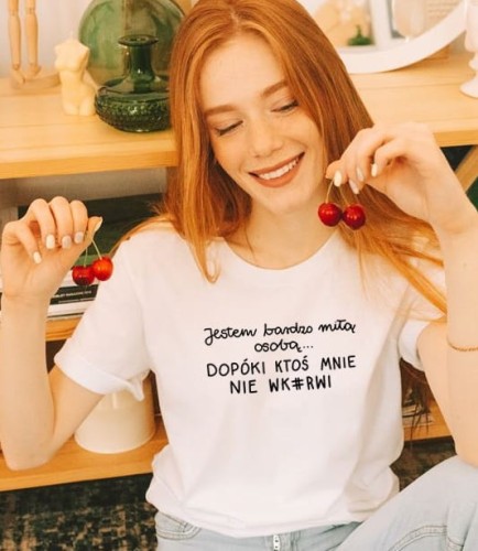 damska koszulka jestem miła.jpg