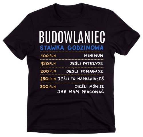 koszulka dla BODOWLAŃCA stawka godzinowa