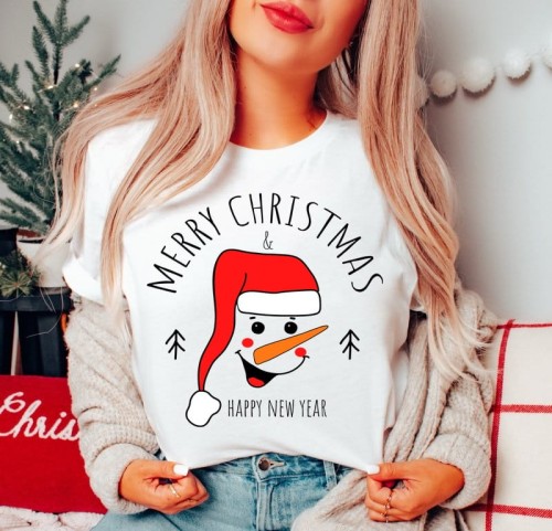 damska koszulka z bałwanem na święta 2.JPG