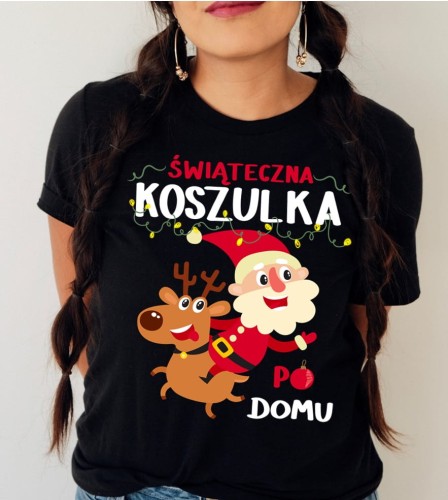 świąteczna damska koszulka po domu.jpg