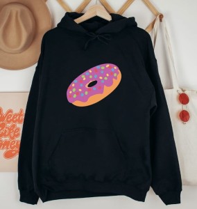 czarna bluza z kapturem damska z donutem.jpg