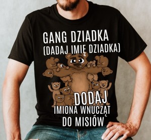 koszulka dla dziadka gang dziadka z 10 wnuczkami - dodaj imiona 10 wnuczków 