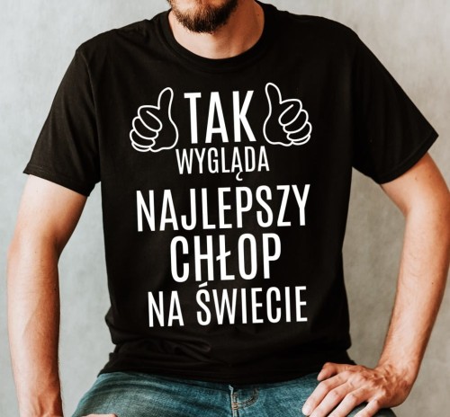 męska koszulka TAK WYGLĄDA NAJLEPSZY CHŁOP