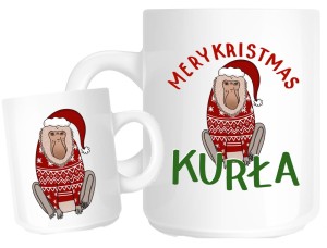 kubek na mikołajki z nosaczem 