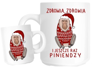 kubek na mikołajki z nosaczem z życzeniami