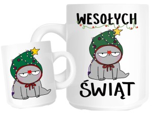 kubek wesołych świąt na mikołajki 