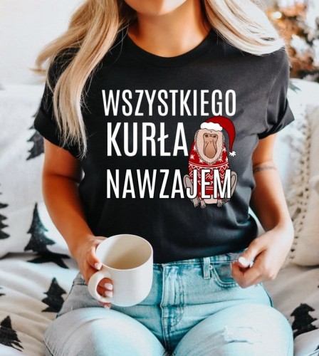 DAMSKA KOSZULKA Z NOSACZEM WSZYSTKIEGO KURŁA NAWZAJEM.JPG