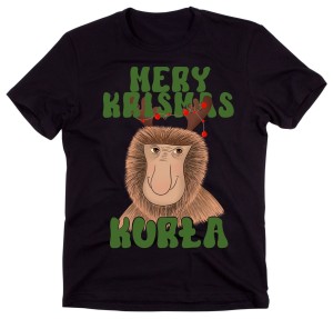 koszulka męska wesołych świąt z nosaczem merry