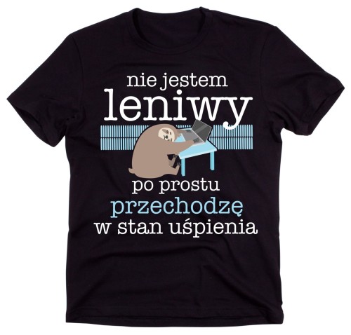 koszulka męska nie jestem leniwy.jpg
