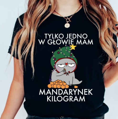 koszulka damska na święta z mandarynkami.JPG