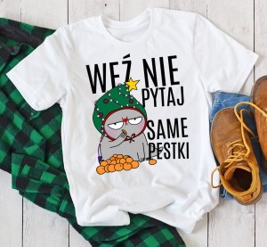 fajna koszulka męska na na święta weź nie pytaj same pestki 