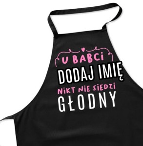 fartuch na dzień babci na prezent NA DZIEŃ BABCI - Z IMIENIEM BABCI