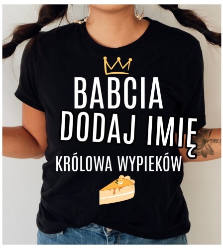 koszulka dla babci na dzień babci królowa wypieków