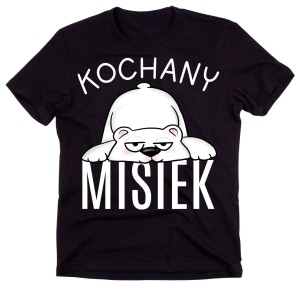 męska koszulka - prezent na walentynki kochany misiek 