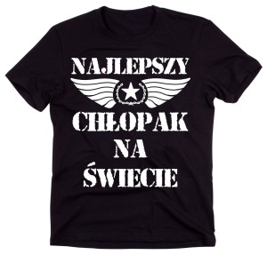 męska koszulka - prezent na walentynki najlepszy chłopak na świecie 