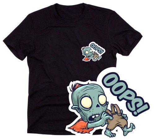 męska czarna koszulka zombie G5.jpg