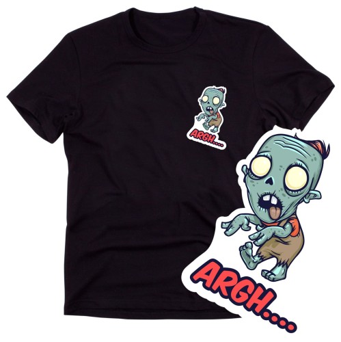 męska czarna koszulka zombie G6.jpg