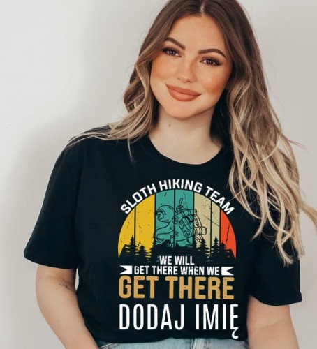 damska koszulka w góry z imieniem