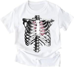 koszulka damska z nadrukiem szkieletu