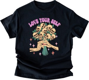 czarna koszulka z czaszką czaszka31