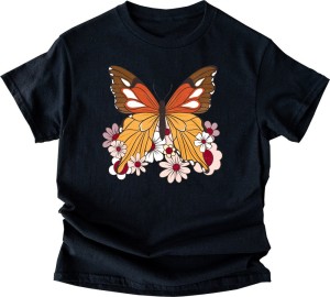 czarna koszulka damska z nadrukiem w stylu retro retro9