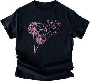 czarna koszulka damska z dmuchawcem