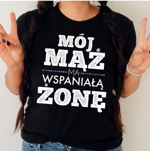 koszulka dla żony mój mąż ma wspaniałą żonę
