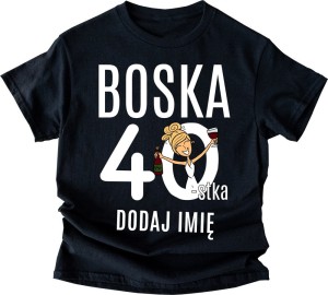 damska koszulka na 40 - z imieniem dla blondynki 