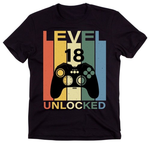 koszulka na 18 urodziny dla chłopaka level 18 unlocked.jpg