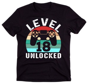 koszulka na 18 urodziny dla chłopaka level 18 unlocked nlllk.jpg