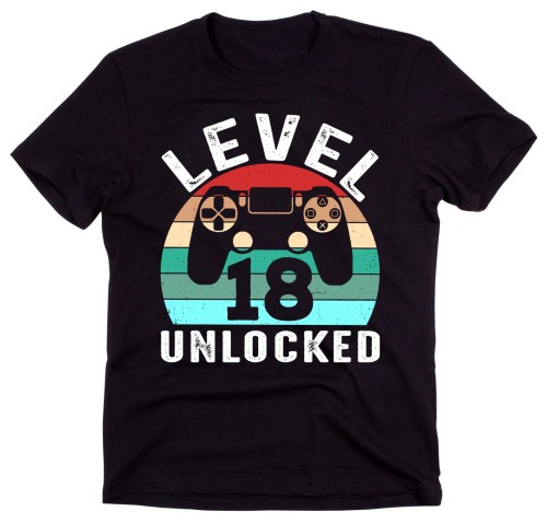 koszulka na 18 urodziny dla chłopaka level 18 unlocked nlllk.jpg