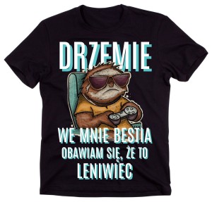 ŚMIESZNA MĘSKA KSOZULKA DRZEMIE WE MNIE BESTIA.jpg
