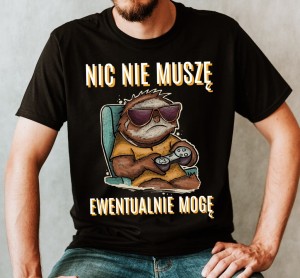 ŚMIESZNA MĘSKA KSOZULKA Z LENIWCEM.jpg