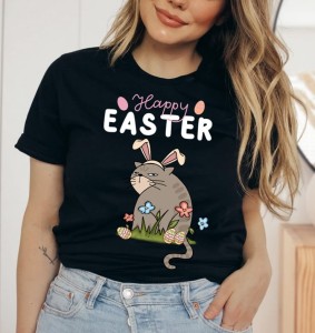 KOSZULKA WIELKANOCNA HAPPY EASTER kot.jpg