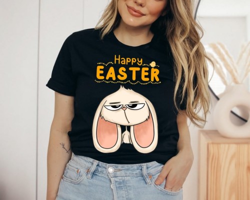 koszulka na wielkanoc happy easter zając.jpg
