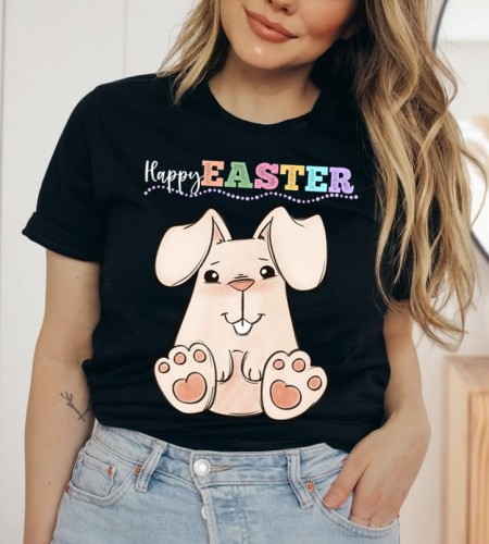 koszulka na wielkanoc happy easter zajączek b.jpg