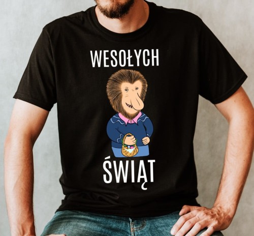 śmieszna męska koszulka z nosaczem na wielkanoc.jpg