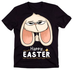męska koszulka na wielkanoc z zającem - 2.jpg