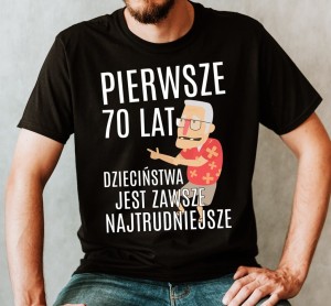 męska koszulka na 70 urodziny DLA DZIADKA